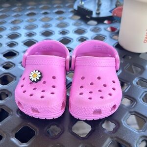 CROCS Pink Sandals with Perforated Design